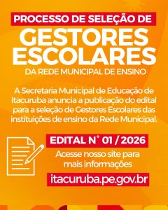 📢 Seleção de Gestores Escolares